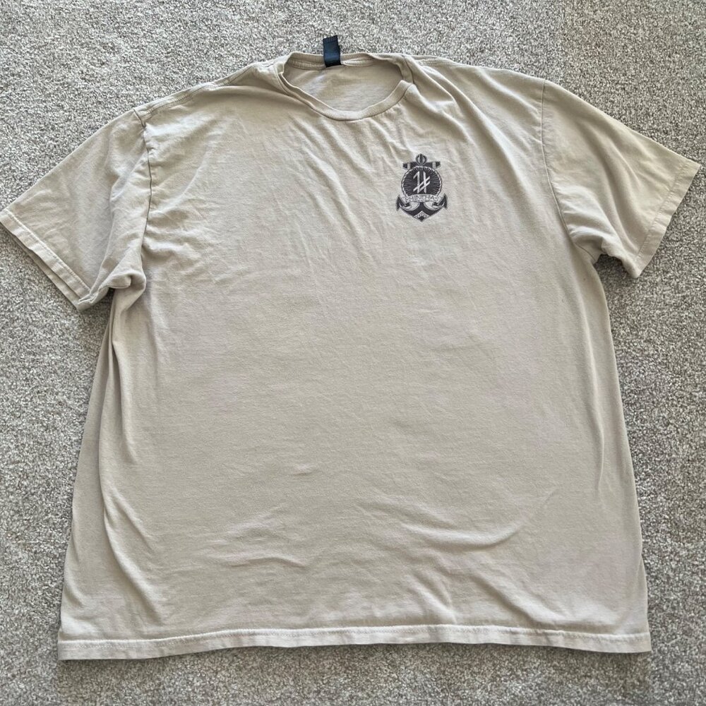 Phinehas Pull Me Out Of The Water Graphic Beige Brown Streetwear Skater Shirt 2X - Picture 2 of 6